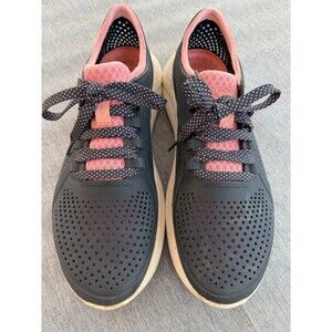 Crocs LiteRide Shoes Women's Sz. 11M Navy & Pink Lace Up 360 Pacer Sneakers